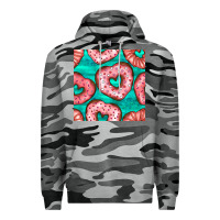 Slate Camo valentines day heart donuts seamless pattern Premium Hoodie - BundleAndBundleShop