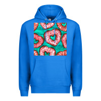 True Royal valentines day heart donuts seamless pattern Premium Hoodie - BundleAndBundleShop