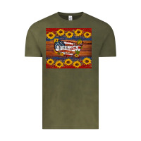 Vintage Olive usa map Vintage Tee - Artiststas