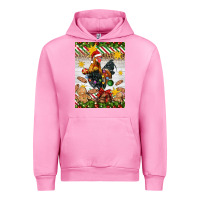 Fuchsia Pink Christmas rooster Urban Hoodie - Artiststas