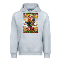 Heather Grey Christmas rooster Urban Hoodie - Artiststas