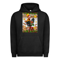 Pigment Black Christmas rooster Urban Hoodie - Artiststas