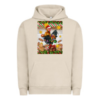 Pigment French Oak Christmas rooster Urban Hoodie - Artiststas