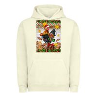Pigment Pistachio Christmas rooster Urban Hoodie - Artiststas
