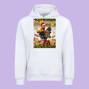 Christmas Rooster Urban Hoodie Designed By Artiststas