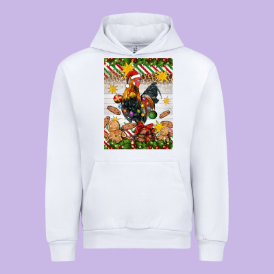 Christmas Rooster Urban Hoodie Designed By Artiststas