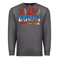 Charcoal Heather 3 up 3 down baseball Premium Sweatshirt - texasbilliewilder