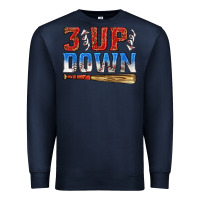 Navy 3 up 3 down baseball Premium Sweatshirt - texasbilliewilder