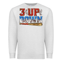 Oatmeal Heather 3 up 3 down baseball Premium Sweatshirt - texasbilliewilder