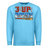Ocean Blue 3 up 3 down baseball Premium Sweatshirt - texasbilliewilder