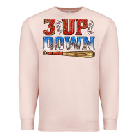 Pale Pink 3 up 3 down baseball Premium Sweatshirt - texasbilliewilder