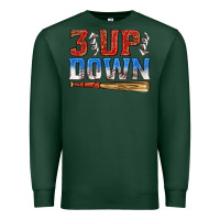 Sports Green 3 up 3 down baseball Premium Sweatshirt - texasbilliewilder