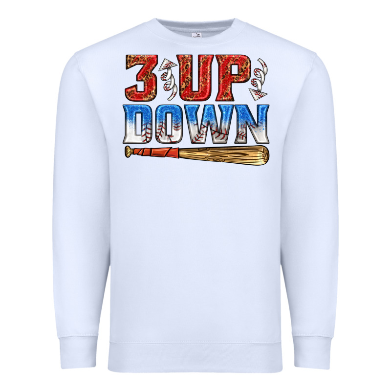 3 Up 3 Down Baseball Premium Sweatshirt by texasbilliewilder | Teevron