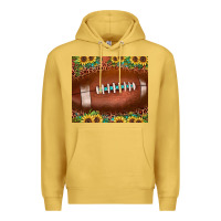 Antique Gold football leopard turquoise sunflower Premium Hoodie - JahusDesignShop