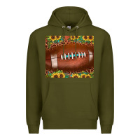 Army Green football leopard turquoise sunflower Premium Hoodie - JahusDesignShop