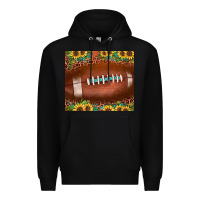 Black football leopard turquoise sunflower Premium Hoodie - JahusDesignShop