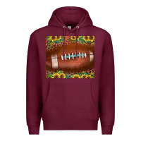 Burgundy football leopard turquoise sunflower Premium Hoodie - JahusDesignShop