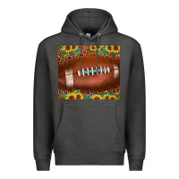 Charcoal Heather football leopard turquoise sunflower Premium Hoodie - JahusDesignShop