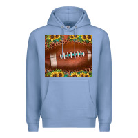 Colony Blue football leopard turquoise sunflower Premium Hoodie - JahusDesignShop
