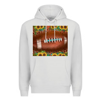 Dove Grey football leopard turquoise sunflower Premium Hoodie - JahusDesignShop