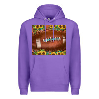 Purple football leopard turquoise sunflower Premium Hoodie - JahusDesignShop