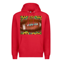 Red football leopard turquoise sunflower Premium Hoodie - JahusDesignShop