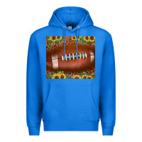 True Royal football leopard turquoise sunflower Premium Hoodie - JahusDesignShop