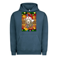 Pigment Midnight Navy Christmas sheep air freshener Urban Hoodie - Artiststas
