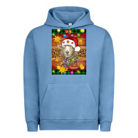 Pigment Pebble Blue Christmas sheep air freshener Urban Hoodie - Artiststas