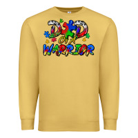 Antique Gold dad of a warrior Premium Sweatshirt - Zillion Design Studio