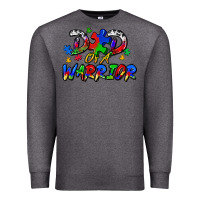 Charcoal Heather dad of a warrior Premium Sweatshirt - Zillion Design Studio