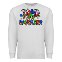 Dove Grey dad of a warrior Premium Sweatshirt - Zillion Design Studio