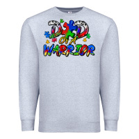 Heather Grey dad of a warrior Premium Sweatshirt - Zillion Design Studio