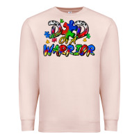 Pale Pink dad of a warrior Premium Sweatshirt - Zillion Design Studio