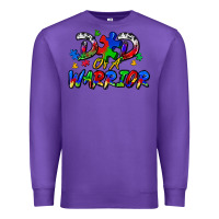 Purple dad of a warrior Premium Sweatshirt - Zillion Design Studio
