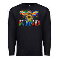 Black bee kind autism Premium Sweatshirt - Zillion Design Studio