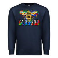 Navy bee kind autism Premium Sweatshirt - Zillion Design Studio
