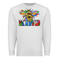 Oatmeal Heather bee kind autism Premium Sweatshirt - Zillion Design Studio