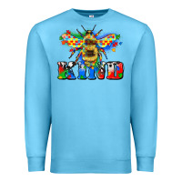 Ocean Blue bee kind autism Premium Sweatshirt - Zillion Design Studio