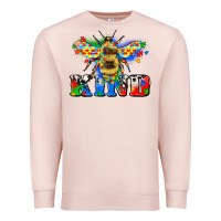 Pale Pink bee kind autism Premium Sweatshirt - Zillion Design Studio