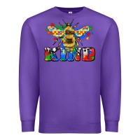 Purple bee kind autism Premium Sweatshirt - Zillion Design Studio