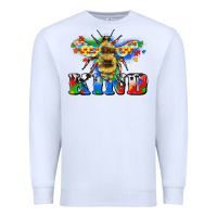 White bee kind autism Premium Sweatshirt - Zillion Design Studio