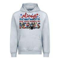 Heather Grey always remember heroes Urban Hoodie - JahusDesignShop