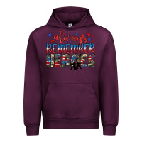 Mauve Wine always remember heroes Urban Hoodie - JahusDesignShop