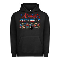 Pigment Black always remember heroes Urban Hoodie - JahusDesignShop