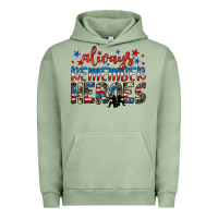 Pigment Oil Green always remember heroes Urban Hoodie - JahusDesignShop