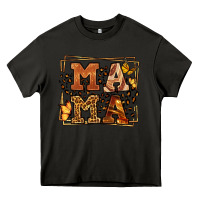 Asphalt Melanin leopard frame mama Mother's Day Heavy Core Tee - LillyAllenDesigns