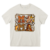 Melanin Leopard Frame Mama Mother's Day Heavy Core Tee | Teevron