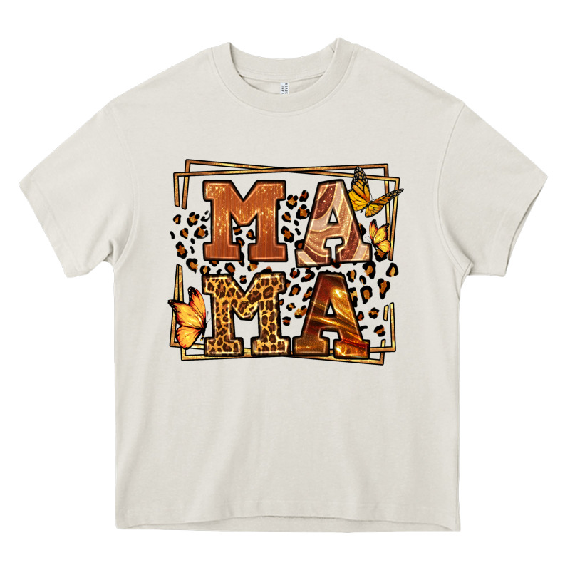 Melanin Leopard Frame Mama Mother's Day Heavy Core Tee by LillyAllenDesigns | Teevron