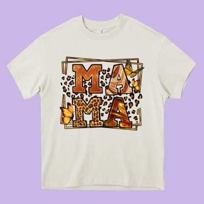 Melanin Leopard Frame Mama Mother's Day Heavy Core Tee Designed By Lillyallendesigns
